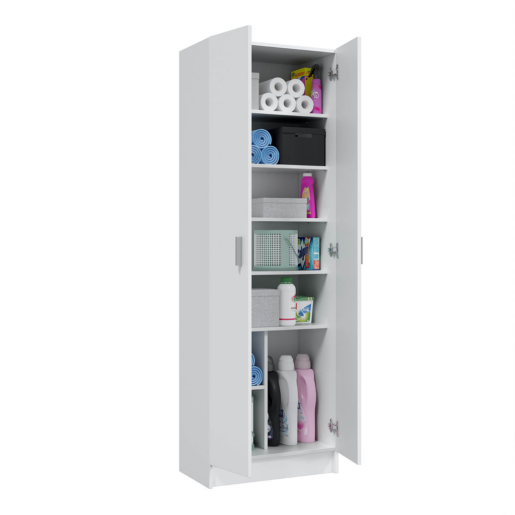 Vita White 2 Door Shoe & Boot Cupboard - Modular Kitchen Utility Room Cleaning Cabinet