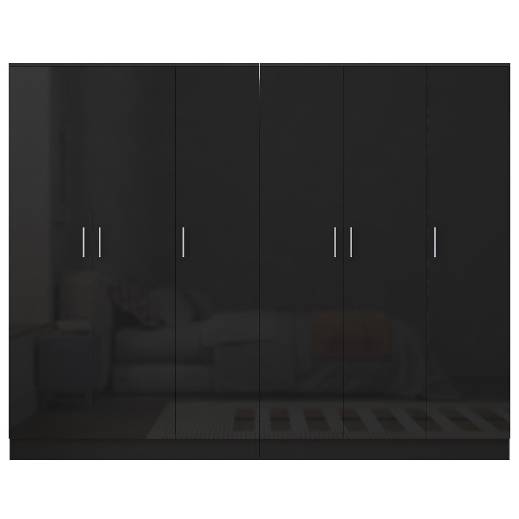 REFLECT 2pc Wardrobe Bundle - 3 Door Plain + 3 Door Plain - 4 Colour Options