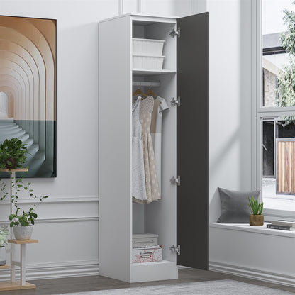REFLECT Gloss Bedroom Furniture 1 Door Plain Wardrobe - 4 Colour Options