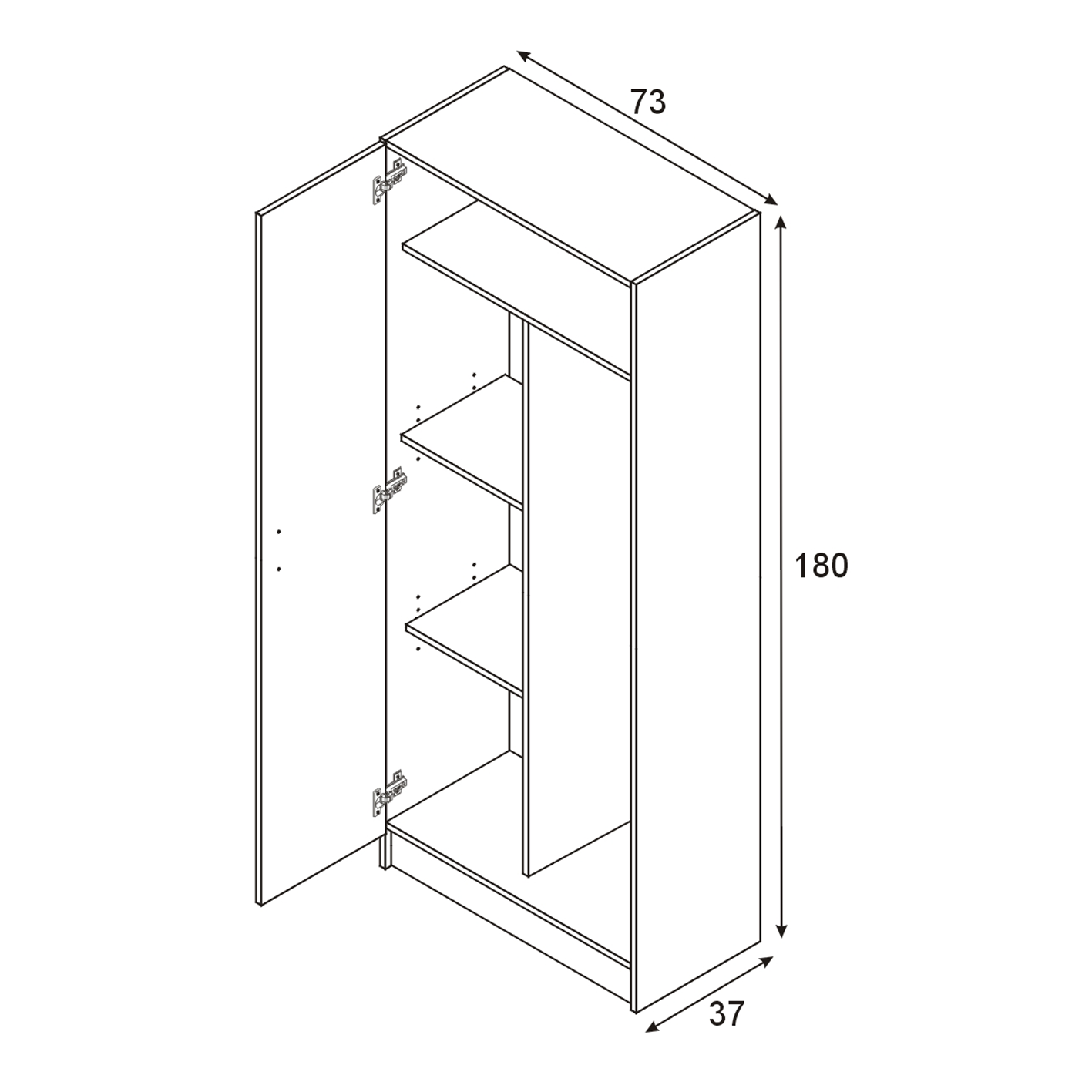 VITA Utility Laundry Cupboard / Cabinet Storage Units in White OR Oak Options