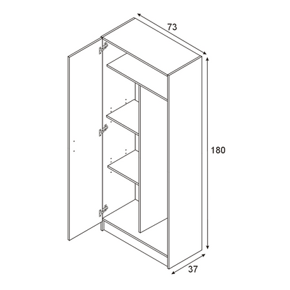 VITA Utility Laundry Cupboard / Cabinet Storage Units in White OR Oak Options