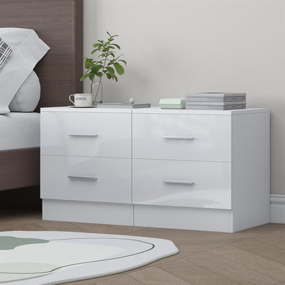 REFLECT High Gloss Pair of 2 Drawer Bedsides in 4 Colour Options