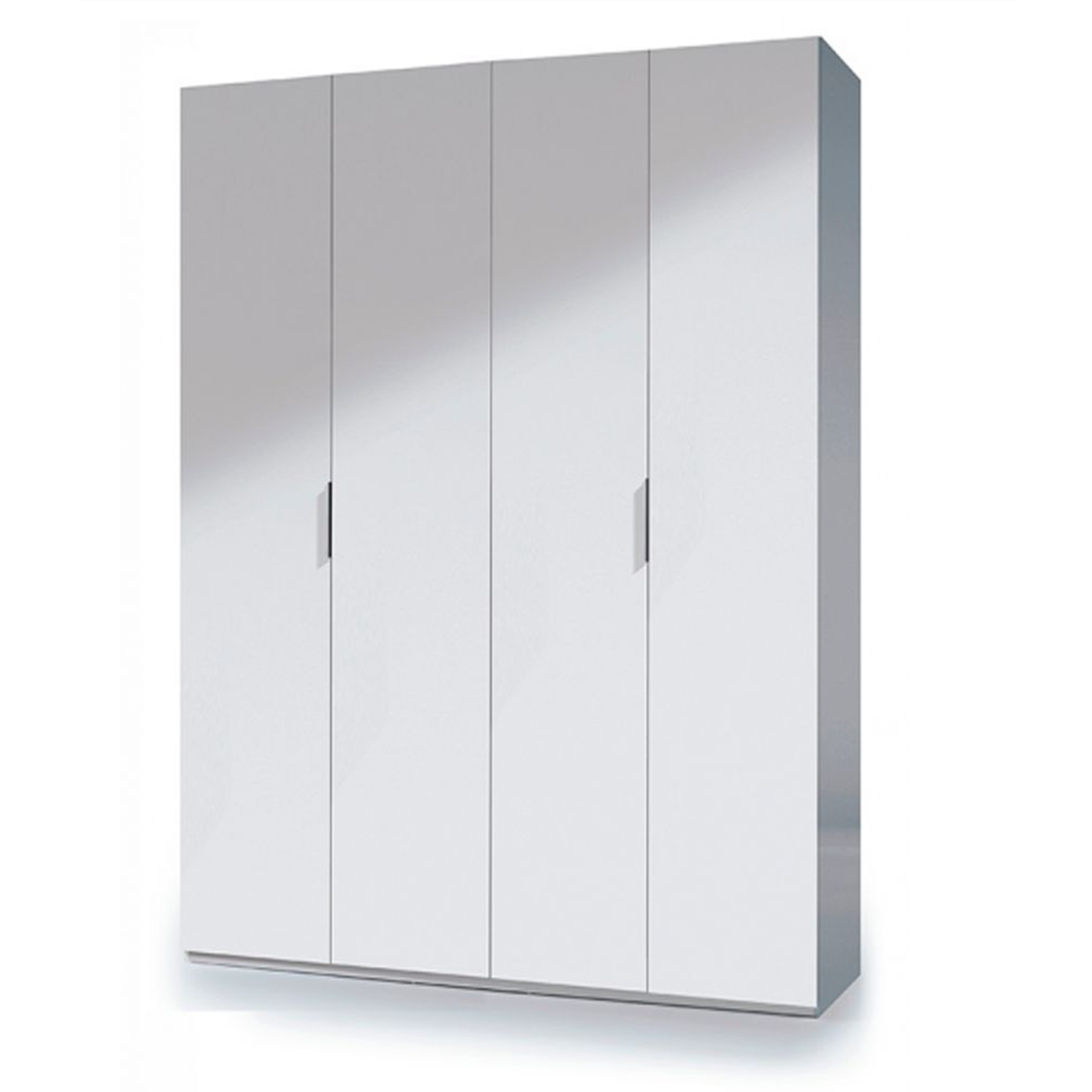 MAX 180cm Wide Satin White Wardrobe 4 Door Storage Unit