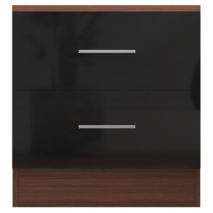 REFLECT Gloss Bedroom Furniture 2 Drawer Bedside - 4 Colour Options