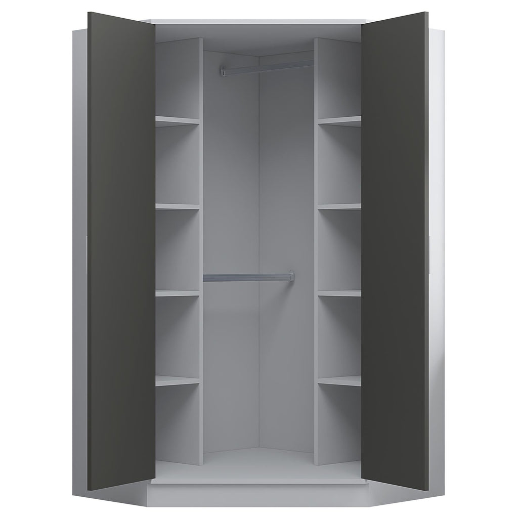 REFLECT Gloss 3 Door Corner Wardrobe Bundle Inc Corner + 1 Door Wardrobe Set