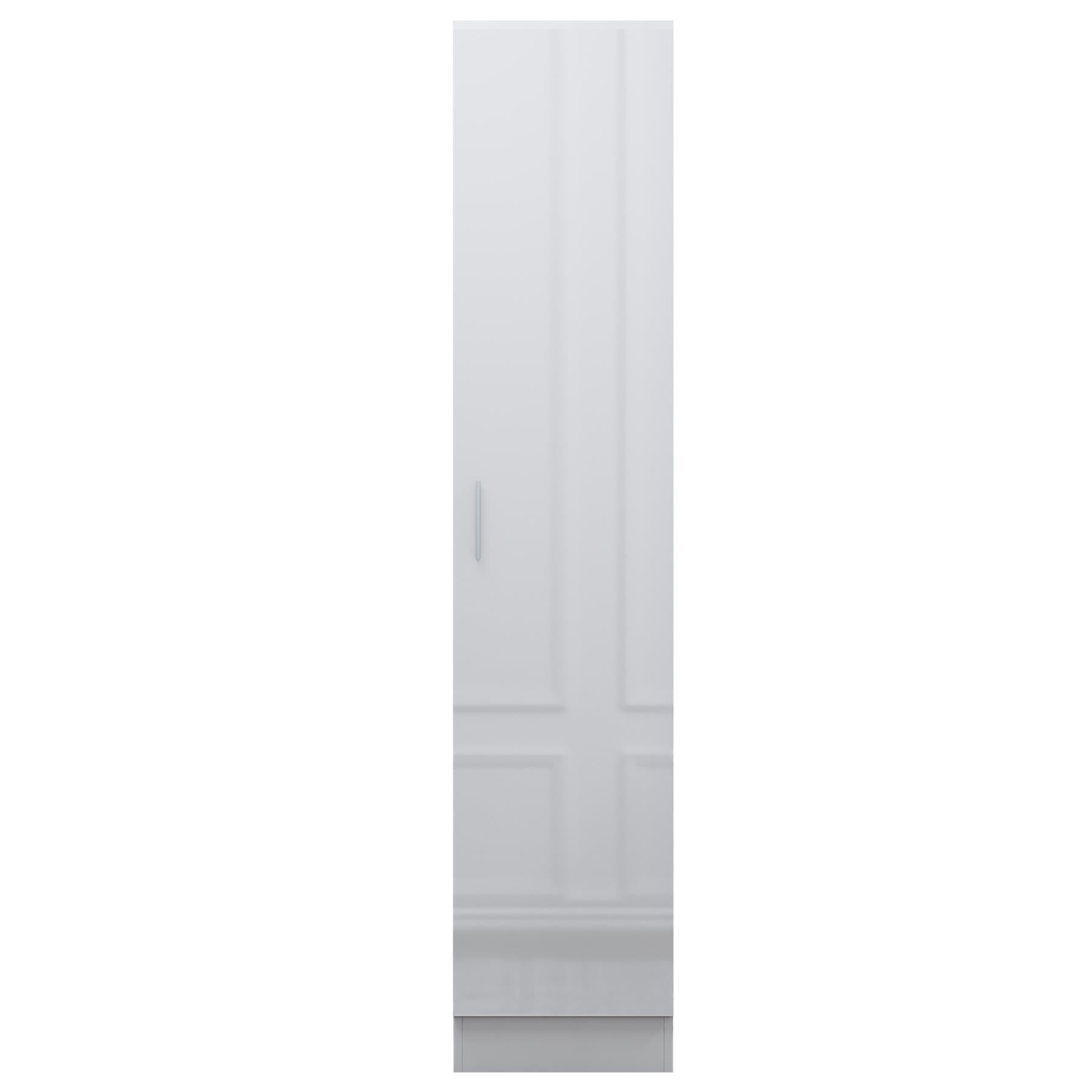 REFLECT High Gloss Bedroom Furniture Wardrobe Chest Bedside Desk Option in White