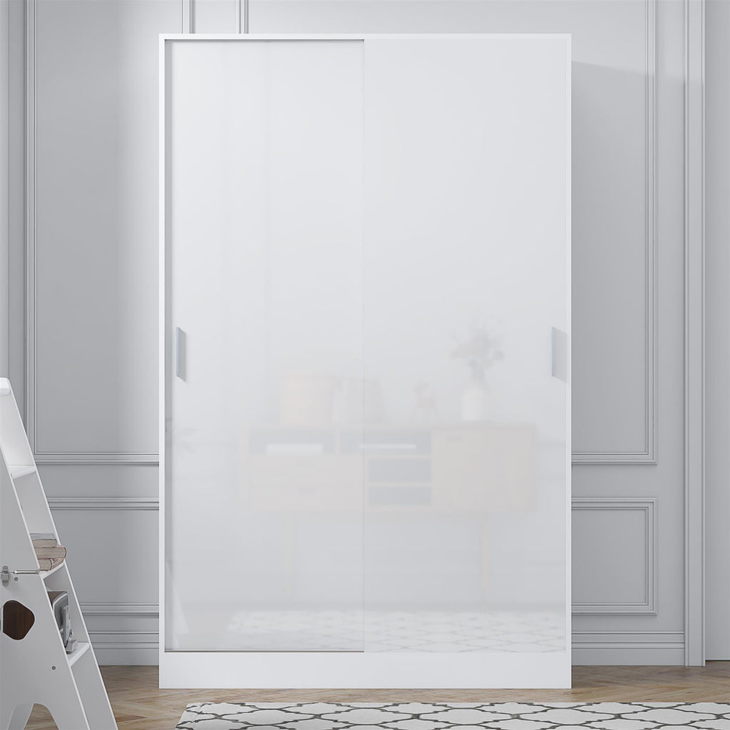 REFLECT High Gloss Bedroom Furniture Wardrobe Chest Bedside Desk Option in White