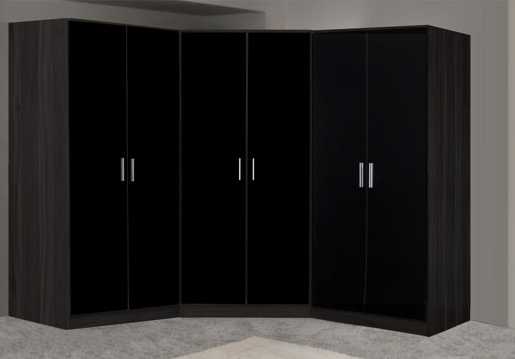 REFLECT Gloss 6 Door Wardrobe Bundle - 2 Door Corner + 2 Door + 2 Door Wardrobe