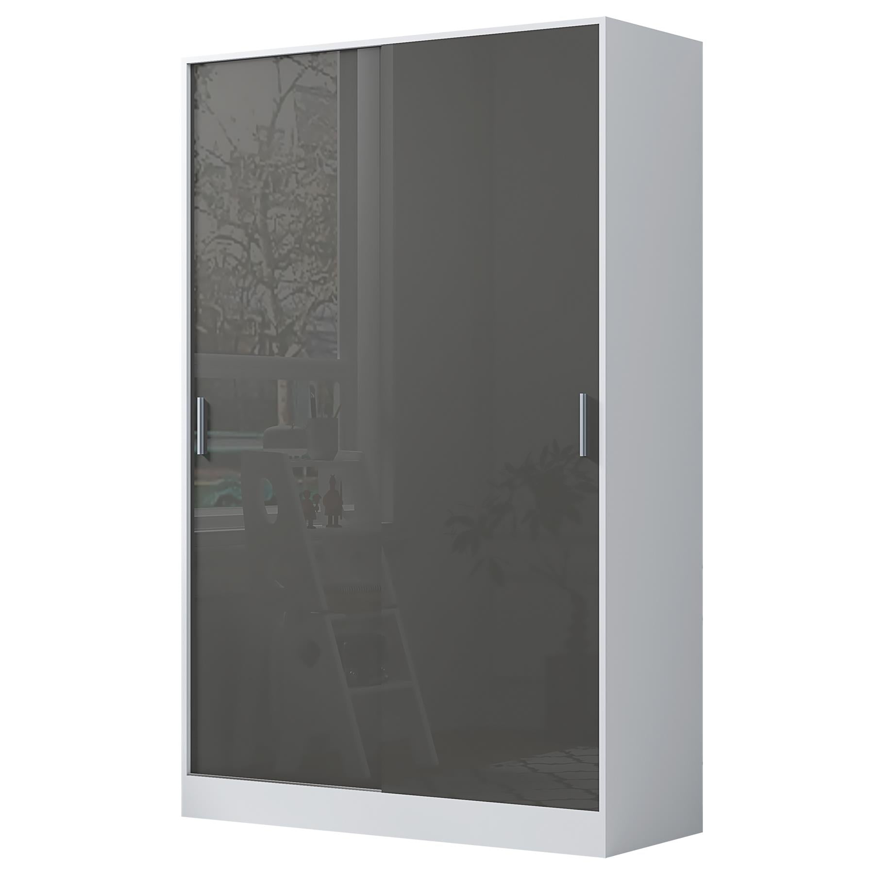 REFLECT Gloss Bedroom Furniture Wardrobe Chest Bedside Desk - 4 Colour Options