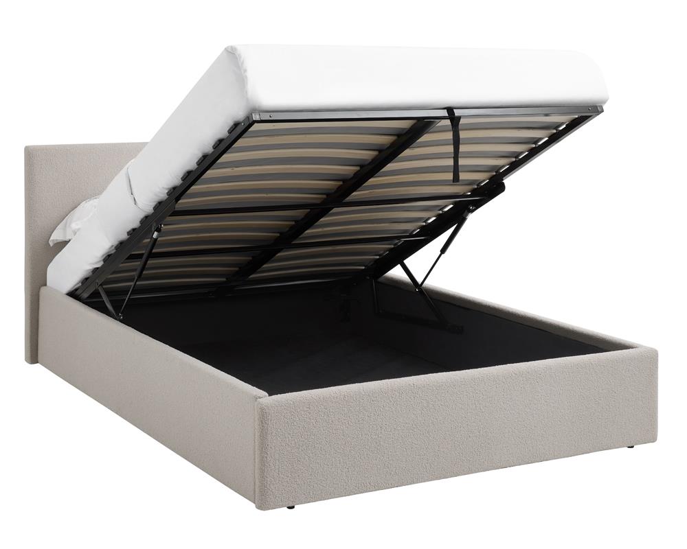 TEDDY 5FT Kingsize Boucle Ottoman Storage Bed - 2 Colour + Mattress Option
