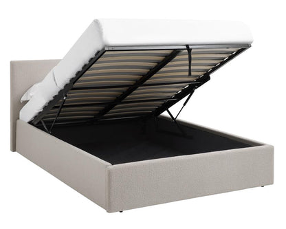 TEDDY 5FT Kingsize Boucle Ottoman Storage Bed - 2 Colour + Mattress Option