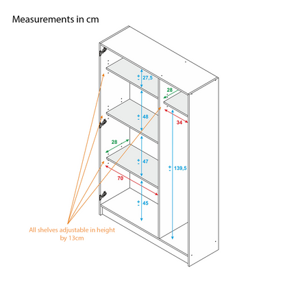 VITA Utility Laundry Cupboard / Cabinet Storage Units in White OR Oak Options