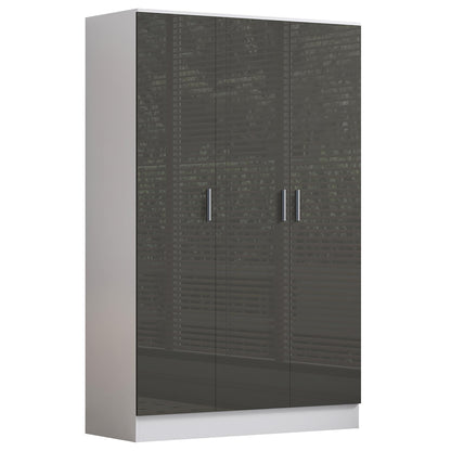 REFLECT Gloss 3pc Bedroom Set - 3 Door Wardrobe + 5 Draw Chest + Bedside