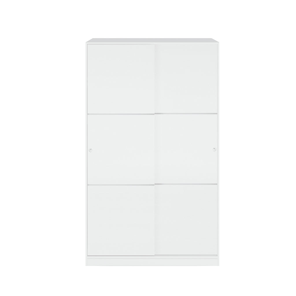 TOP White 2 Door Large Modern Sliding Bedroom Wardrobe