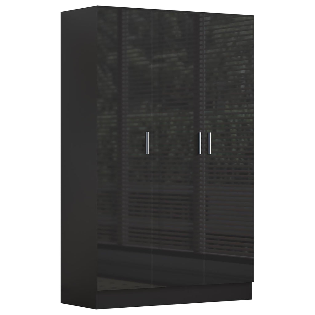 REFLECT Gloss 4pc Bedroom Set - 3 Door Wardrobe + 5 Draw Chest + 2 Bedsides