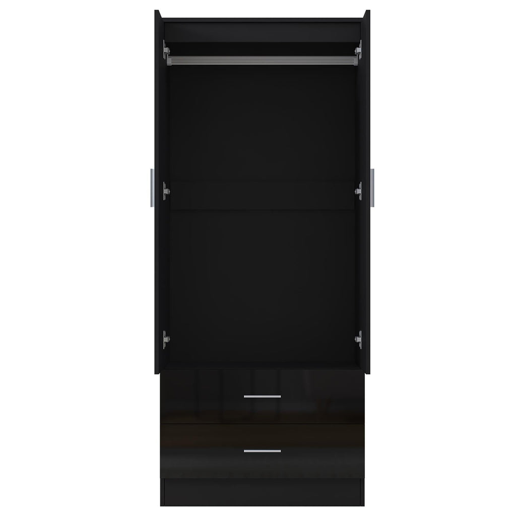 REFLECT Gloss Bedroom Furniture Wardrobe Chest Bedside Desk - 4 Colour Options