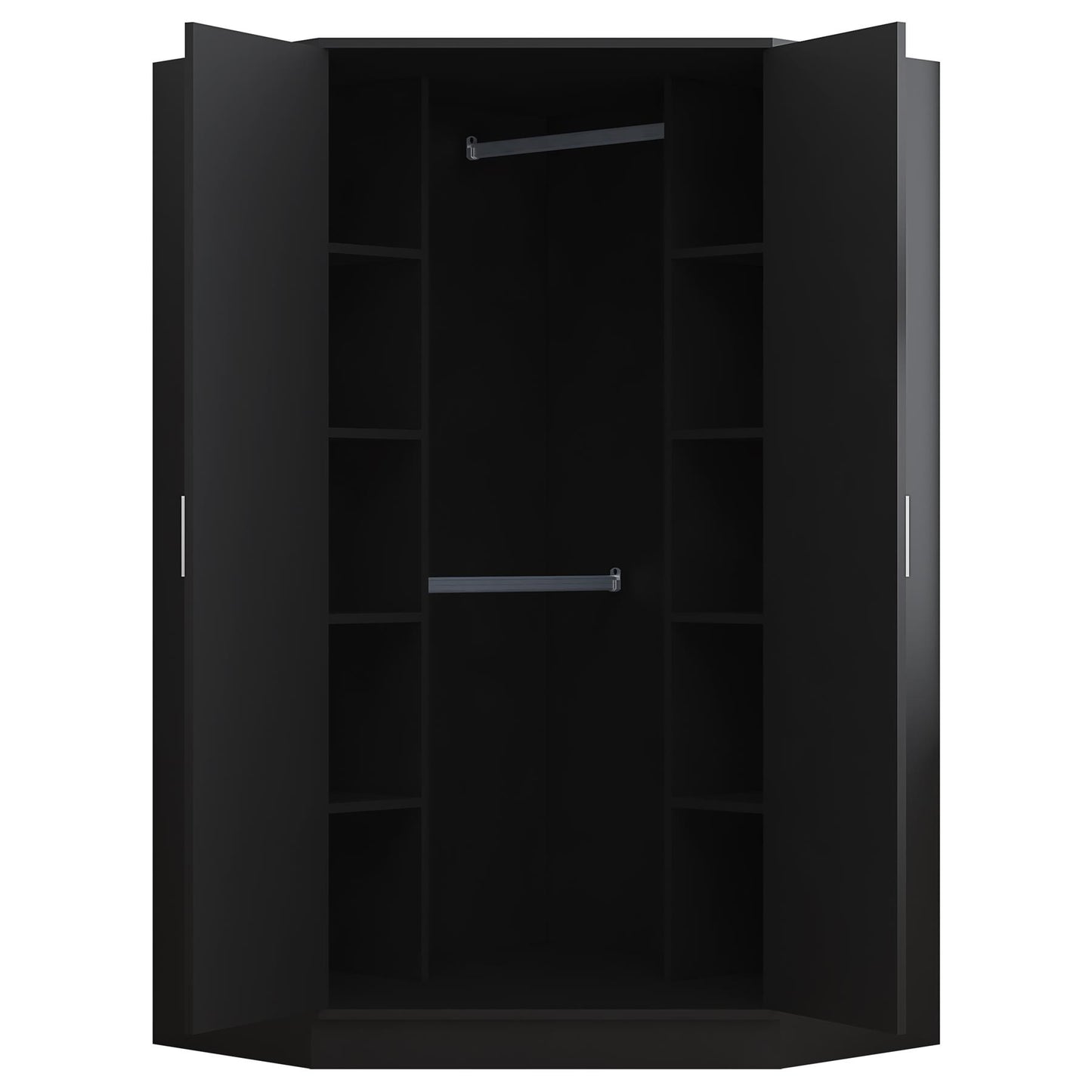 REFLECT Gloss 4 Door Corner Wardrobe Bundle Inc Corner + 2x 1 Door Wardrobes Set