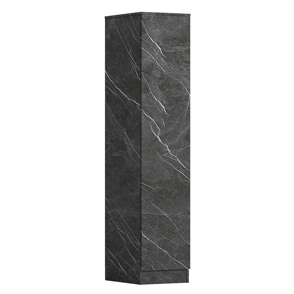ZITA Grey Marble Effect 2 Piece Wardrobe Set - 2 Door and 1 Door, Spacious Bedroom Storage Solutions.