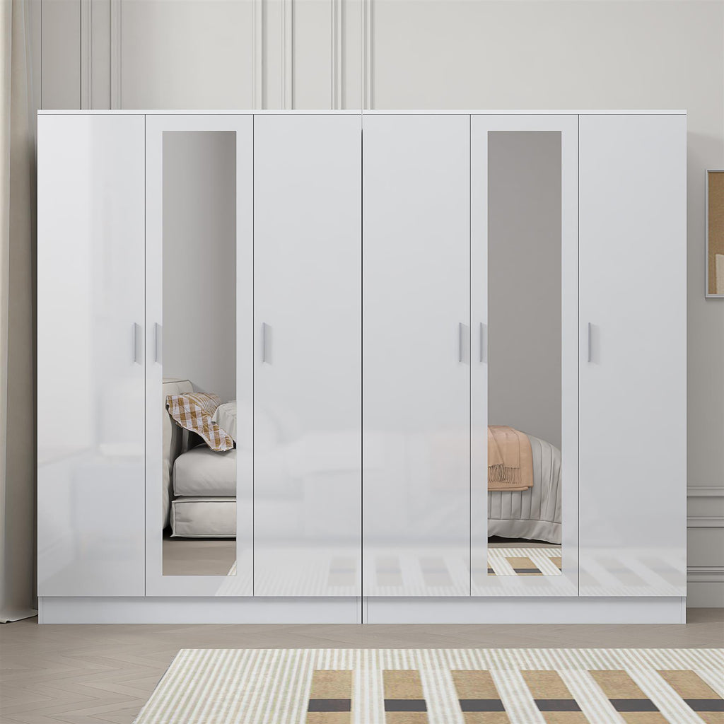 REFLECT 2pc Wardrobe Bundle - 3 Door Mirror + 3 Door Mirror - 4 Colour Options