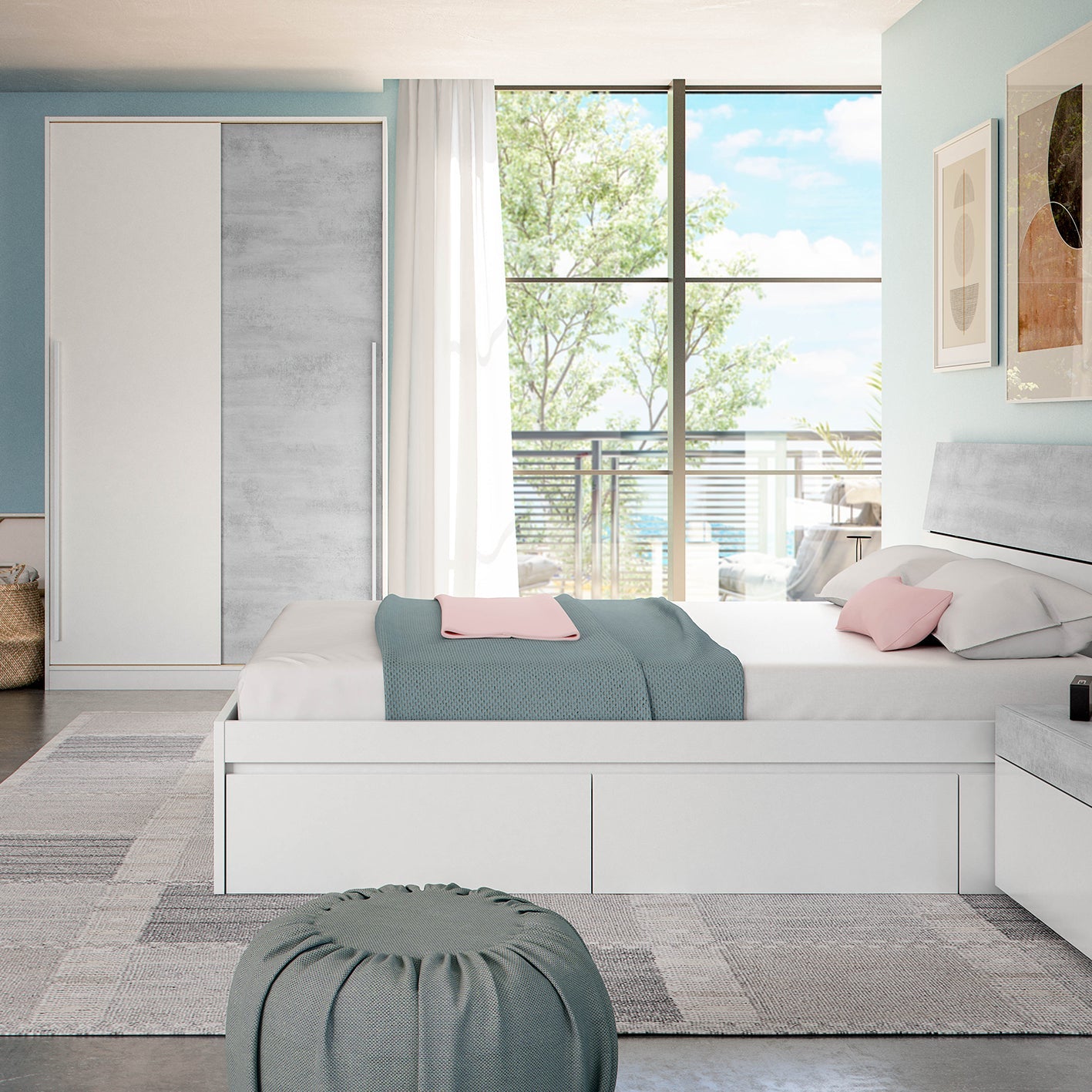 Modern Hinged/Sliding Wardrobes - Optional Internal Drawer & Colour Options