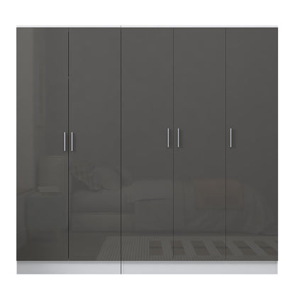 REFLECT 2pc Wardrobe Bundle - 3 Door Plain + 2 Door Plain - 4 Colour Options