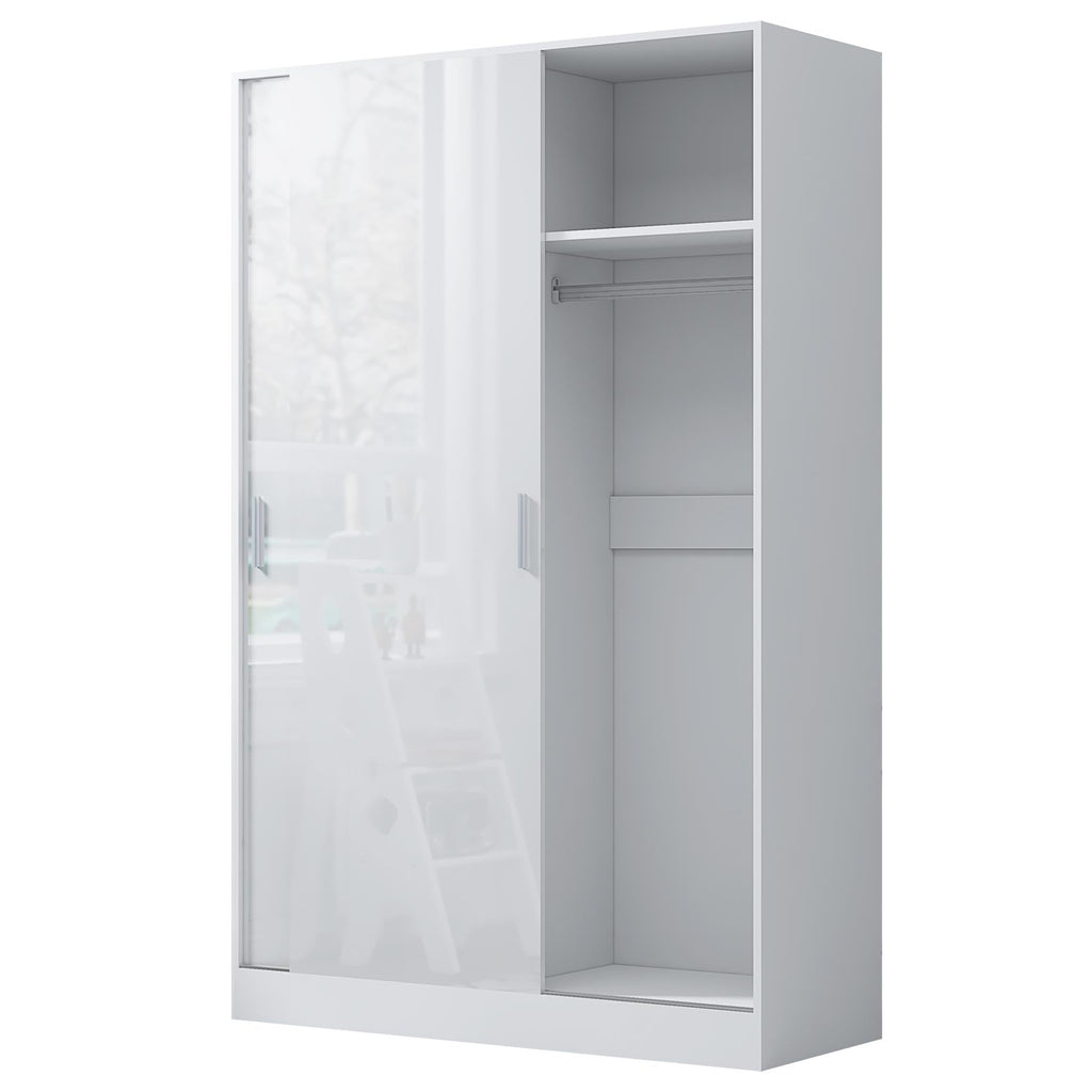 REFLECT Gloss Bedroom Furniture Wardrobe Chest Bedside Desk - 4 Colour Options