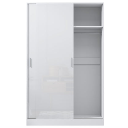 REFLECT Gloss 3pc Set - 2 Door Sliding Wardrobe + 5 Draw Chest + Bedside
