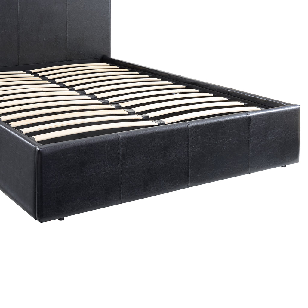 LUNA Faux Leather Gas Lift Ottoman Storage Bedframe in 4 Colour & Size Options