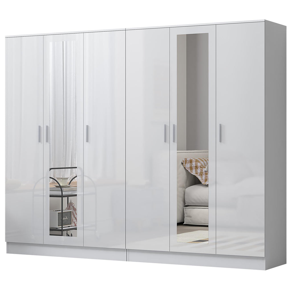 REFLECT 2pc Wardrobe Bundle - 3 Door Mirror + 3 Door Mirror - 4 Colour Options