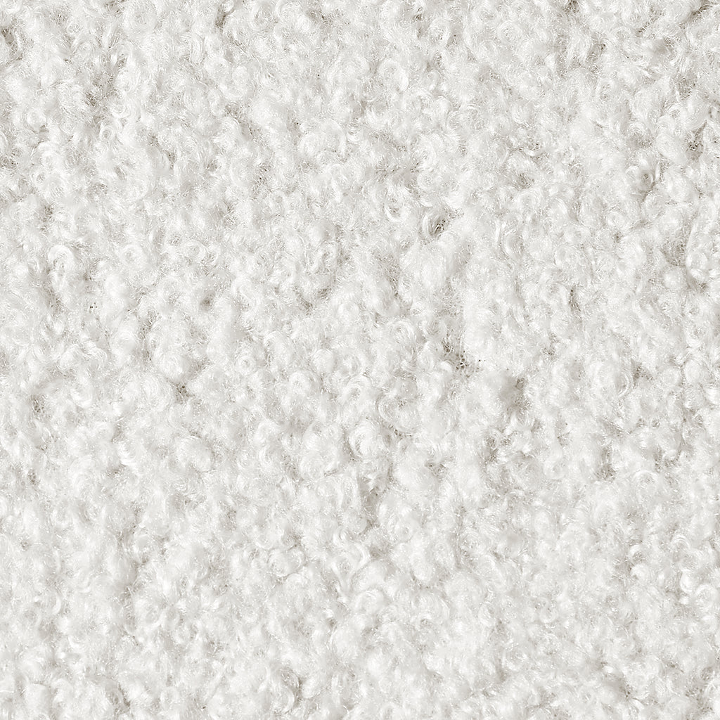 TEDDY BOUCLE 4FT6 Double Gas Lift Up Ottoman Storage Bedframe(White)