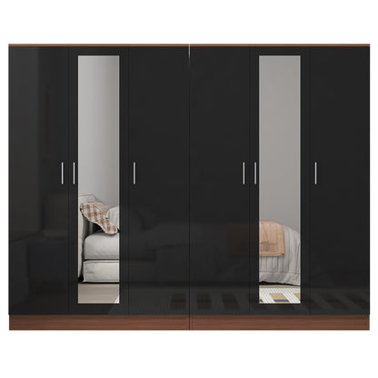 REFLECT 2pc Wardrobe Bundle - 3 Door Mirror + 3 Door Mirror - 4 Colour Options
