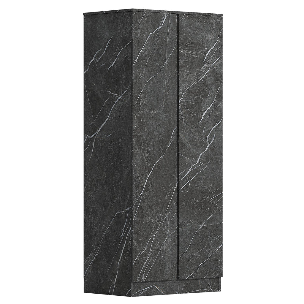 ZITA Grey Marble Effect 2 Piece Wardrobe Bundle - 2 x 2-Door Wardrobes