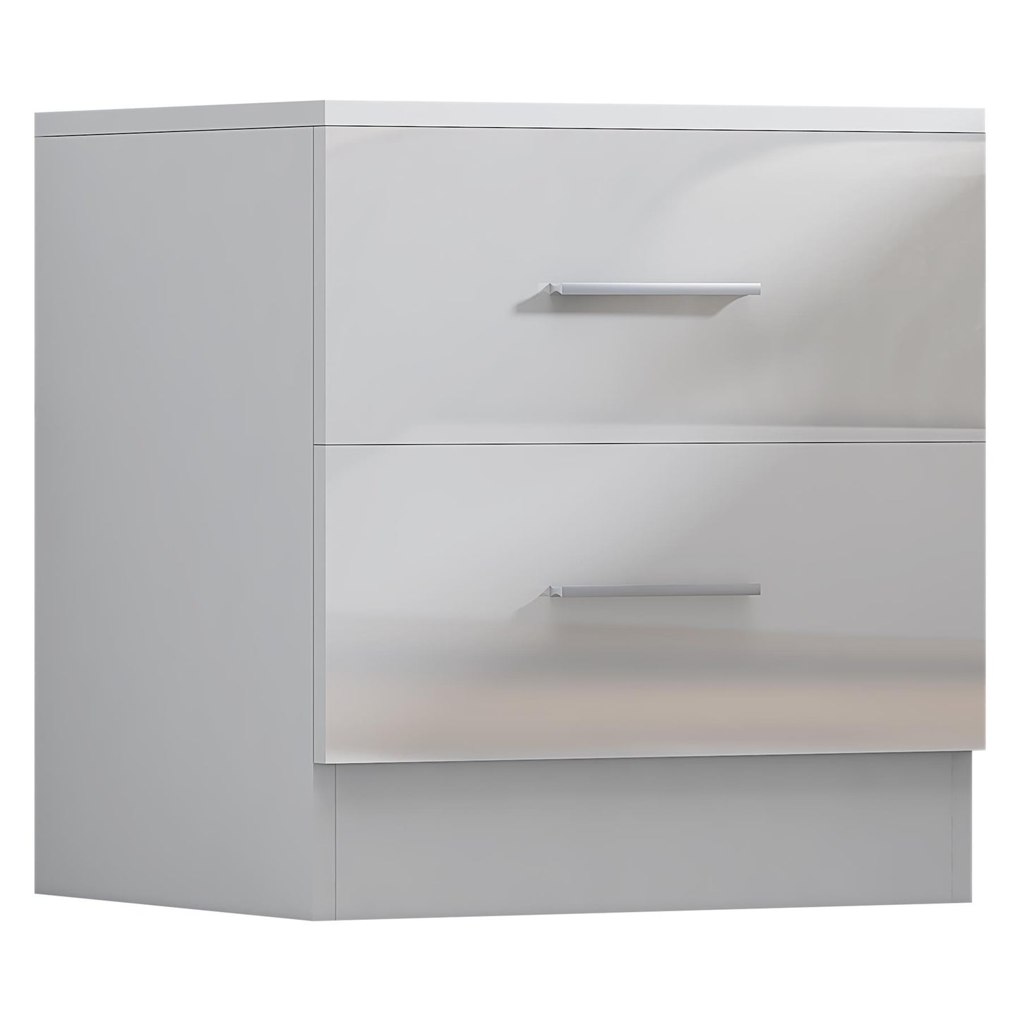 REFLECT Gloss 4pc Bedroom Set - 2 Door Wardrobe + 5 Draw Chest + 2 Bedsides