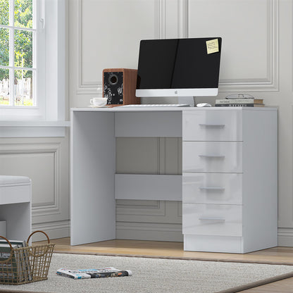 REFLECT High Gloss Bedroom Furniture Wardrobe Chest Bedside Desk Option in White