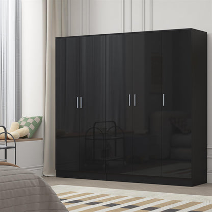REFLECT 2pc Wardrobe Bundle - 3 Door Plain + 2 Door Plain - 4 Colour Options