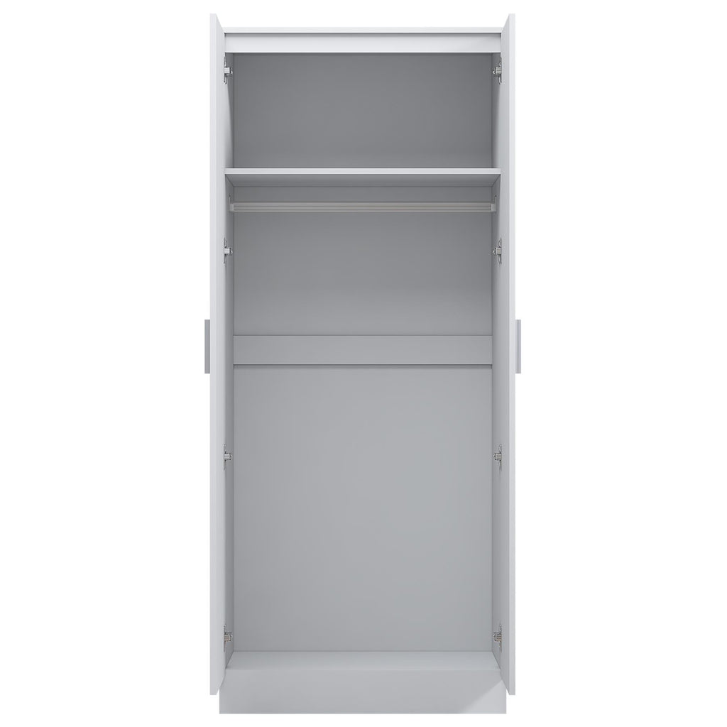 REFLECT High Gloss Bedroom Furniture Wardrobe Chest Bedside Desk Option in White