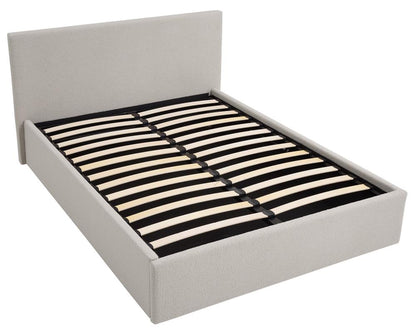 TEDDY 5FT Kingsize Boucle Ottoman Storage Bed - 2 Colour + Mattress Option