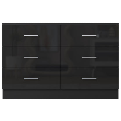 REFLECT High Gloss Bedroom Furniture Wardrobe Chest Bedside Desk Option in Black