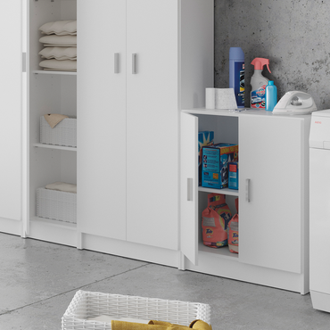 VITA Utility Laundry Cupboard / Cabinet Storage Units in White OR Oak Options