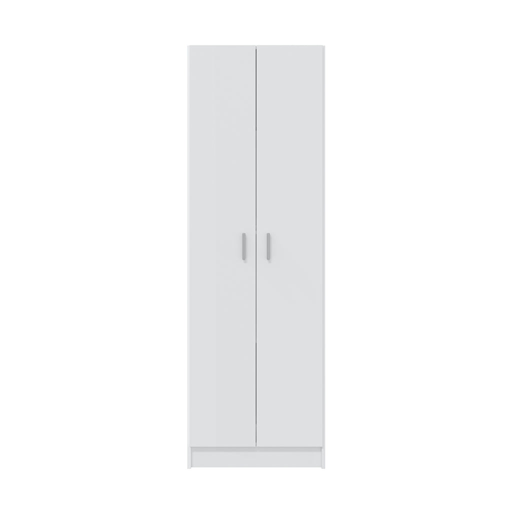 Vita White 2 Door 4 Shelf Kitchen Utility Room Cabinet - Modular Cleaning Storage