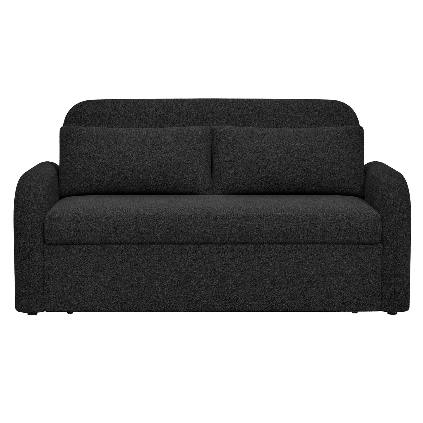 NOMA 2-Seater Boucle Pull Out Sofa Bed with Matching Cushions - Black