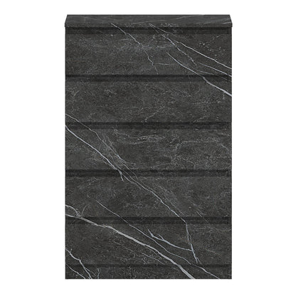 ZITA Grey Marble Effect 5 Drawer Chest - Modern Storage Unit, Stylish Bedroom Storage