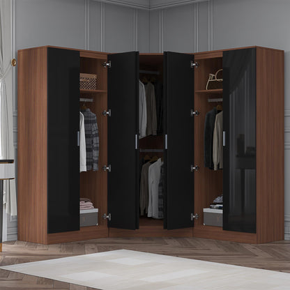 REFLECT Gloss 6 Door Wardrobe Bundle - 2 Door Corner + 2 Door + 2 Door Wardrobe