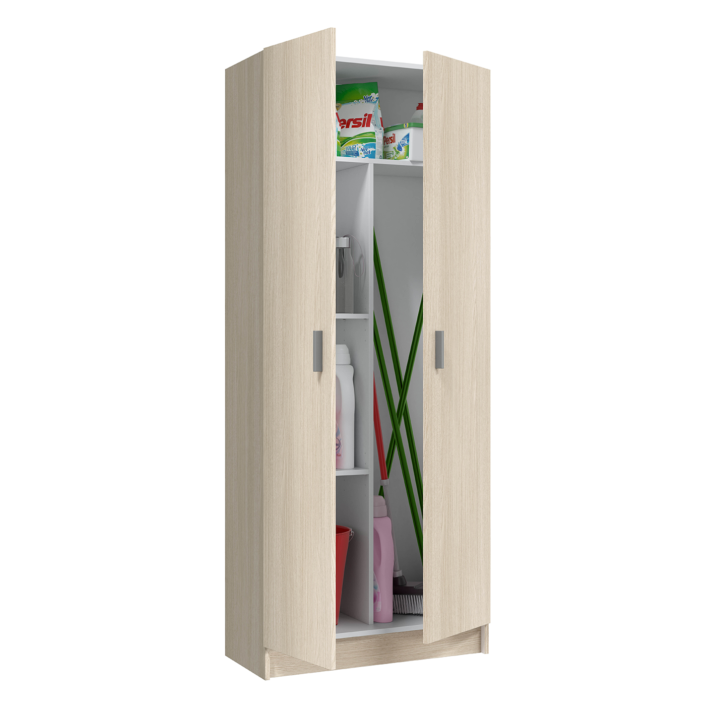 Vita 2 Door Kitchen Utility Room Cabinet - Oak Finish