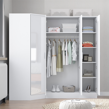 REFLECT 1dr Corner Bedroom Furniture Bundles Chest, Bedsides, Desks - 4 Colours