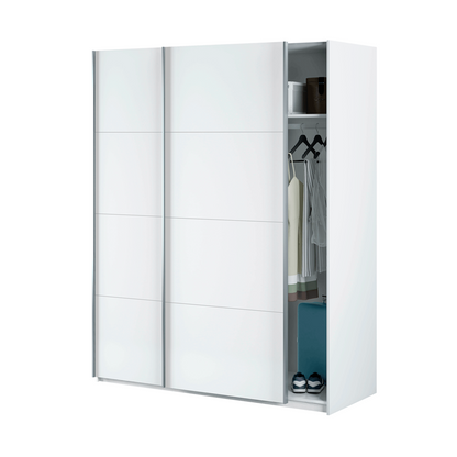 ARM White 2 Door Sliding Wardrobe 150cm Wide Contemporary Design