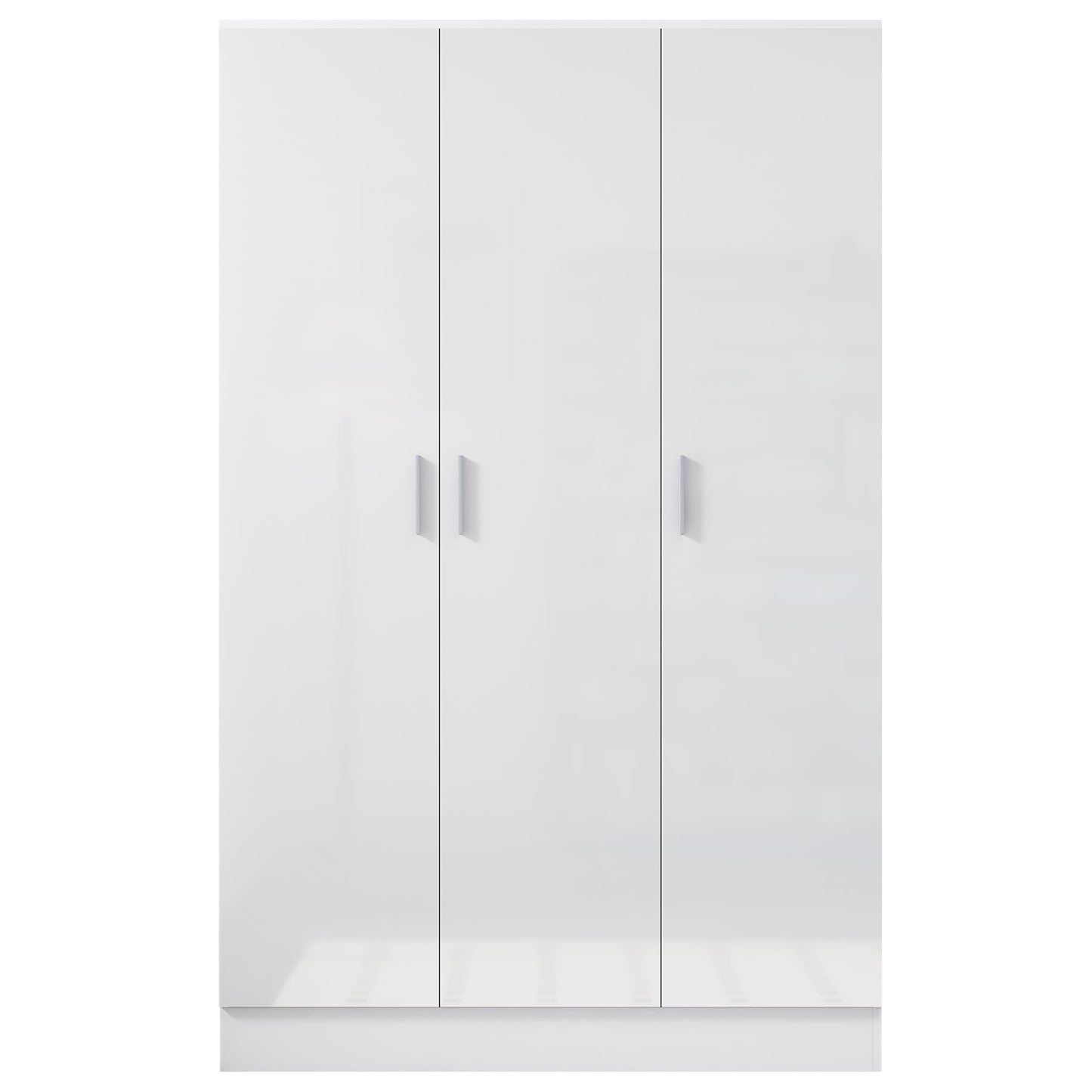 REFLECT Gloss Bedroom Furniture 3 Door Plain Wardrobe - 4 Colour Options