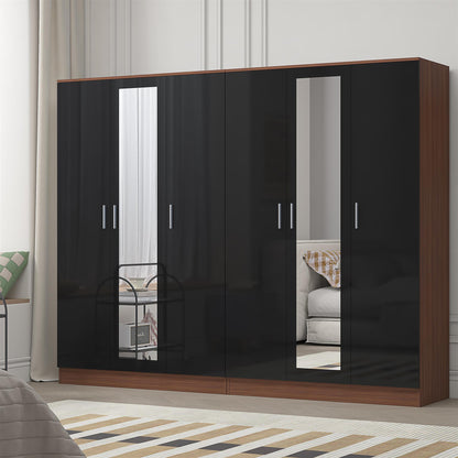 REFLECT 2pc Wardrobe Bundle - 3 Door Mirror + 3 Door Mirror - 4 Colour Options