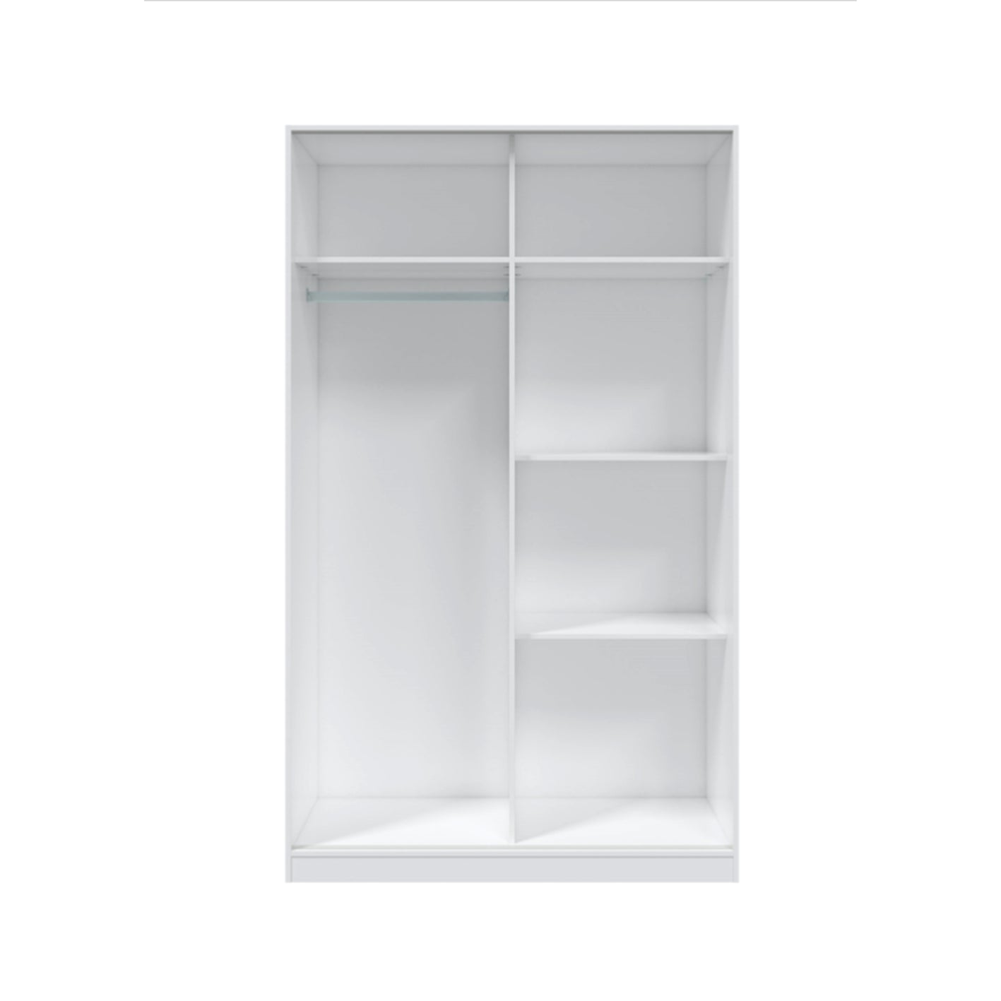 TOP 2 Door Large Modern Sliding Bedroom Wardrobe - White & Light Oak Finish