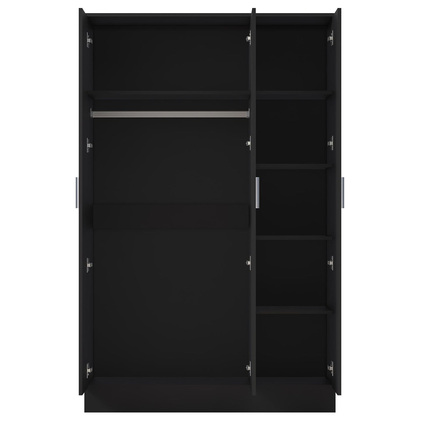 REFLECT Gloss Bedroom Furniture 3 Door Plain Wardrobe - 4 Colour Options